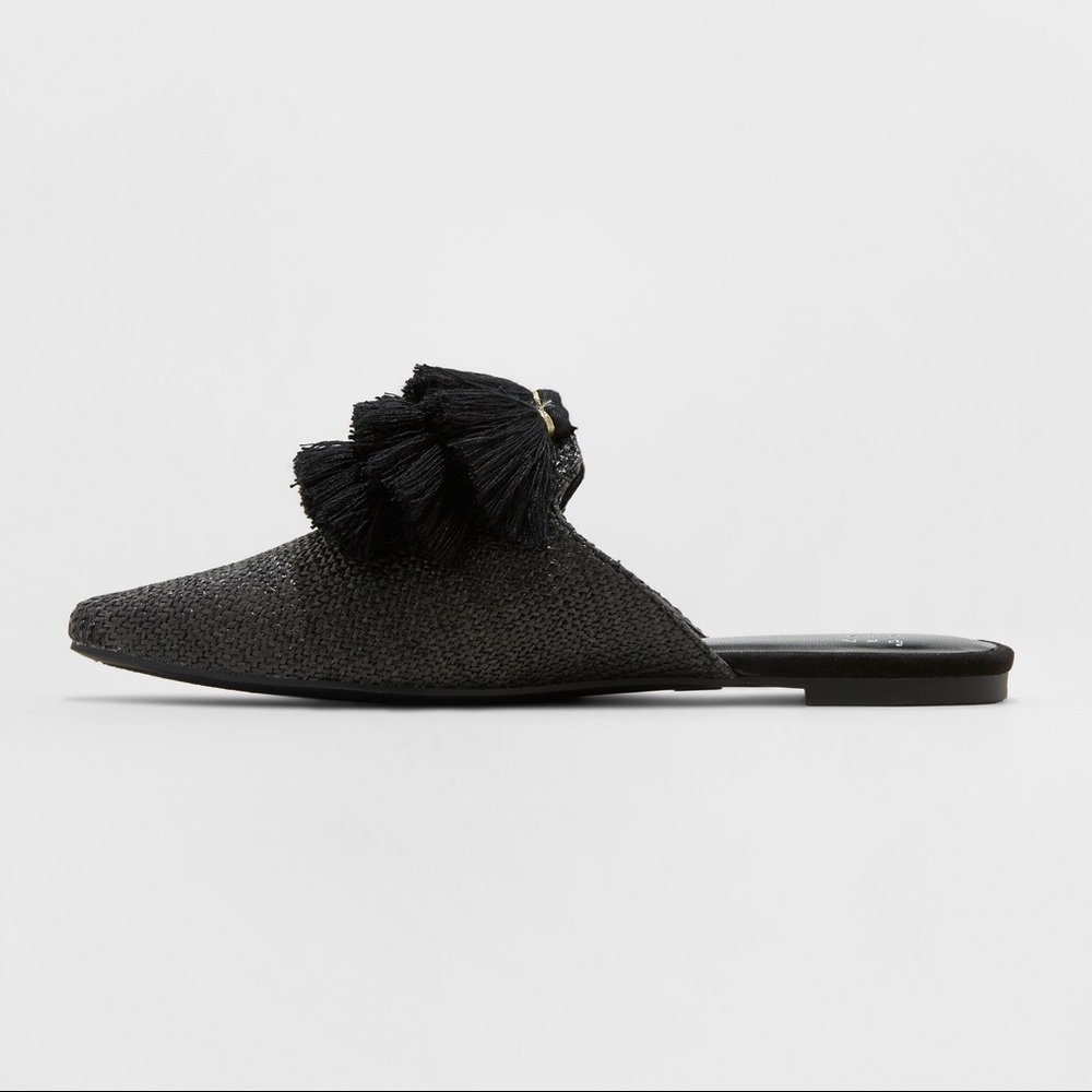 Women's Anotoinette Woven Tassle Pointed Mules-1 - Picture 3 of 4